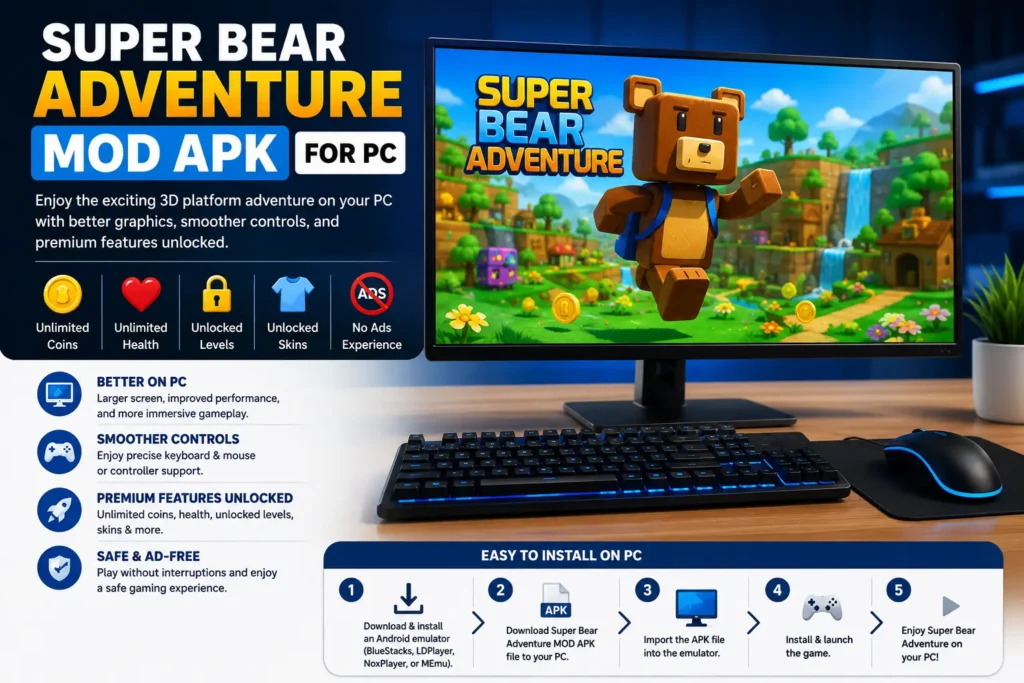 Super Bear Adventure MOD APK for PC