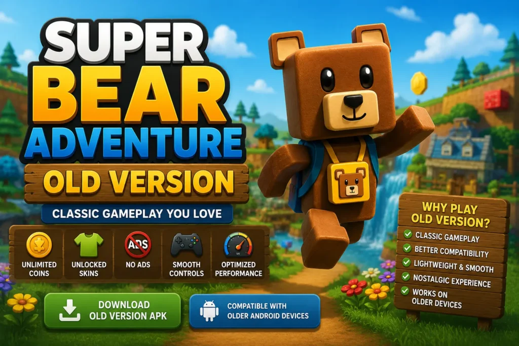 Old version 1 Super Bear Adventure Old Version gameplay
